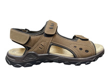 Trekkingsandaler herre brun læder str. 42